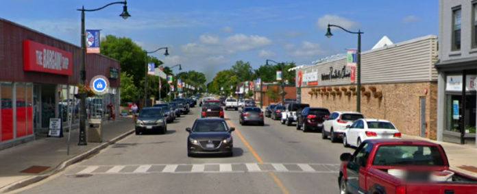 Petrolia will review some of the crosswalks in the downtown .